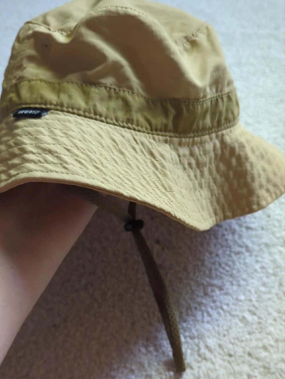 3 For $30. REI Tan Kids' Bucket Hat with Chin Cord